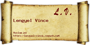 Lengyel Vince névjegykártya